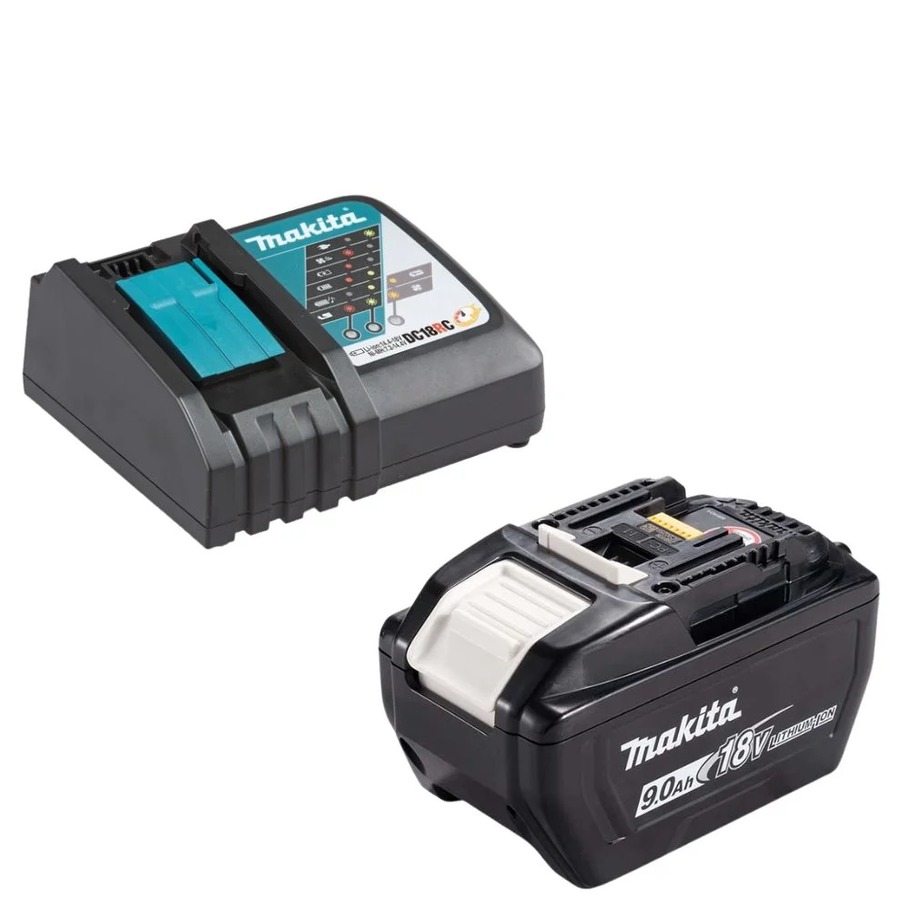 Makita BL1890 Battery 18V 9.0Ah LXT Lithium-Ion Battery With DC18RC 7.2V-18V Compact Fast Charger 