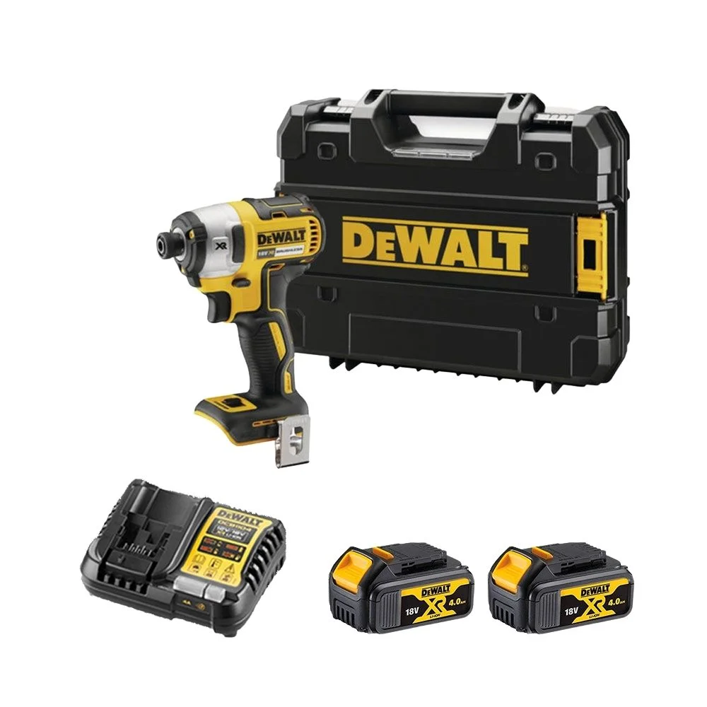 DeWALT DCF887M2 18V XR Brushless 3 Speed Impact Driver With 2x4Ah Batt, Charger & TSTAK Case