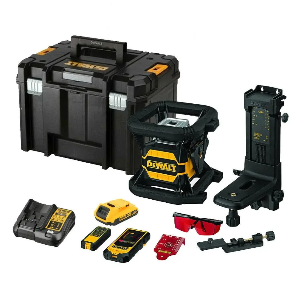 DeWALT DCE080D1RS 18V Cordless Red Rotary Laser Tool Connect Bluetooth Measure