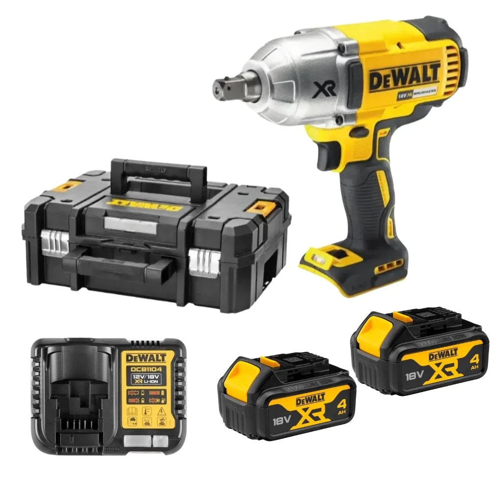 DeWALT DCF899M2 Cordless 18V XR Brushless Impact Wrench with TSTAK Carry Case Set