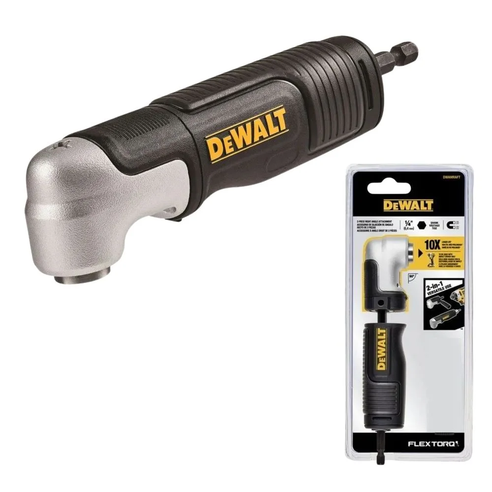 DeWALT DT20500-QZ 1/4" Hex Impact Modular Right Angle Drill Attachment ...